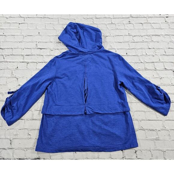 Zenergy By Chico’s Jacket Full Zip Hoodie Lightweight Blue WOMENS SIZE 0 (XS) - Picture 9 of 10